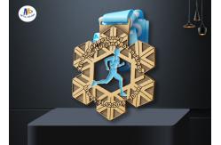 China Die Cast Custom Sport Medals 10K With Ribbon round Shape Pesonalized supplier