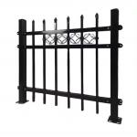 Hot Sale New Design Black Coated Galvanized Steel Tubular 8 Feet Steel Fence For Garden for sale