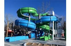 China ODM Swimming Pool Water Playground Summer Children Game Set Toy Equipment Fiberglass Slide supplier