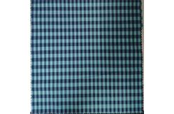 China 110GSM Blue Cotton Check Fabric Chlorine Bleaching Resistant No Extreme Smell supplier