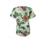 Four Way Stretch Printed Scrub Tops 95% Polyester 5% Spandex