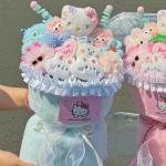 Melody and Kiityt Cat Plush Doll Bouquet Birthday and Qixi Festival Gift for Girls, Best Friends and Female Friends Creative Gift for sale