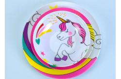 China Unicorn Style 3pc 100% Melamine Baby Dinner Set supplier
