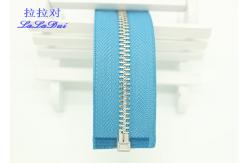 China 30 Inch Open End Dual Separating Zipper , Long Separating Zippers For Garments supplier