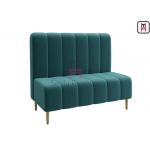 Wood frame Green Velvet 0.7cbm Upholstered Booth Seating for sale