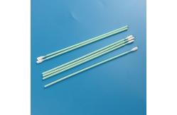 China 6.4'' Small Polyester Swabs Samples Accepted Double Knitted Dacron Cleaning Stick supplier