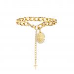 Customized 18K Gold Bracelet Fashion Lady Elegant Gold Chain Bracelets For Ladies for sale