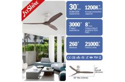 China DC Ceiling Fan With Remote Control Solid Wood Blades High-Speed supplier
