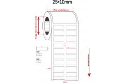 China 25mmx10mm High Temperature Adhesive Labels 1mil White Matte Polyimide Material supplier
