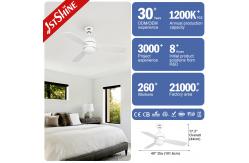 China AC Motor Modern Remote LED Ceiling Fan 220V 50HZ With MDF Blades supplier