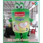 Green Portable Inflatable Cartoon Characters Custom Advertising Inflatables