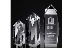 China obelisk crystal award/3d laser engraving crystal obelisk trophy/blank crystal tower award supplier