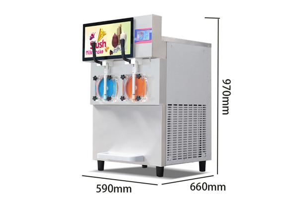Industrial Frozen Ice Slush Machine 370W Smoothie Granita Maker