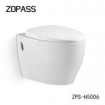 White Ceramic 3L 6L Wall Hung Toilet Bowl Self Cleaning Glaze for sale