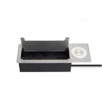 Desktop Cable Cubby Box / Wireless Charging Countertop Socket Brush Multimedia Information Box