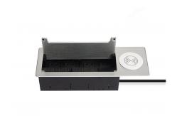 China Desktop Cable Cubby Box / Wireless Charging Countertop Socket Brush Multimedia Information Box supplier