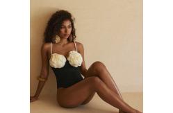 China Elasticity High Elasticity Green Ladies One Piece Swimsuit with Medium Thickness supplier
