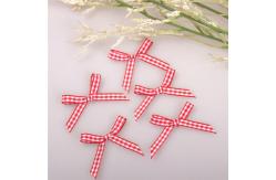 China Wholesale Customized Decorative Small Pre made Check Gingham Ribbon Bows supplier