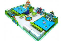 China Earth - Friendly Combined Inflatable Amusement Park With Slide And Water Pool supplier
