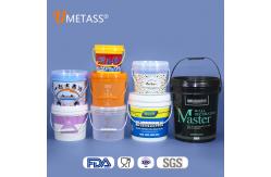 China Round Paint Custom Printed Plastic Bucket for Packaging Container Logo Customrized supplier