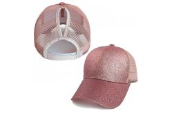 China Elegant Design Custom Glitter Trucker Hat , Beautiful Womens Trucker Cap supplier