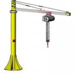 2t 5t Mobile Floor Mounted Jib Wall Traveling Workshop Column Crane for sale