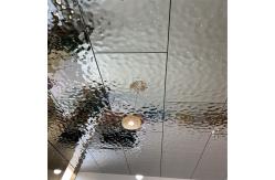 China Water Ripple Stainless Ceiling Tiles Wall Cladding Decorative 0.4mm supplier