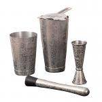 5 Pieces Stainless Steel Homeware Cocktail Boston Shaker Muddler for sale