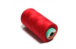 China 402 Dyed Polyester Sewing Thread Red Uv Bonded Polyester Thread supplier