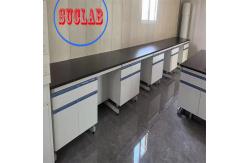 China Chemical Resistant  Chemistry Lab Workbench Wood Lab Casework With Multiple Cabinets supplier