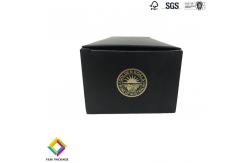 China Customizable Corrugated wine packaging boxes Rigid cardboard logo gold foiled supplier