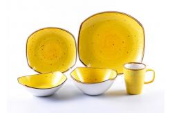 China Glaze Stoneware Rustic Ceramic Serving Sushi Plate Set For Restaurant supplier