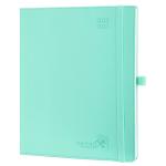 Leatherette Paper Custom Academic Planner Large Writing Space Green for sale