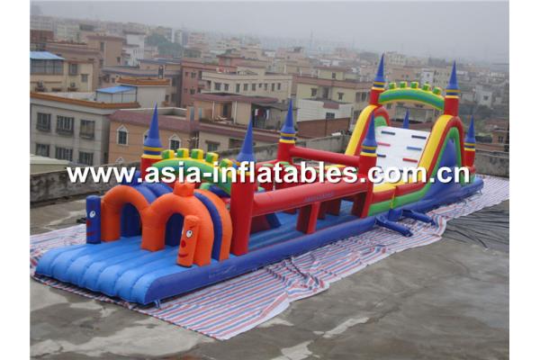 Children Park Amusement Games, Inflatable Pretty Clolred Obstacle Challenges