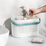 H18cm Plastic Storage Basket Drainage Plastic Vegetable Basket With Handle