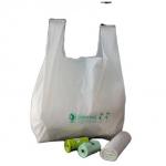 Custom Logo Home Industrial Compostable T-Shirt PLA Biodegradable Shopping Bag for Grocery supermarket for sale