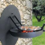 Fold Hanging  Steel BBQ Grill  Garden Portable Barbecue Grill Wall Installation for sale