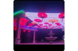 China Video Function Transparent LED Mesh Screen Dispaly PVC Material Foldable supplier