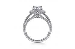 China Lab Diamond Wedding Band VVS Clarity HPHT Emerald Cut Lab Grown Diamond Ring supplier
