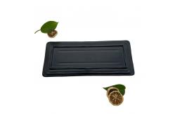 China Restaurant Melamine Rectangle Plates Smooth Melamine Matte Black Dinner Plates supplier
