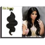 Natural Black Virgin Human Hair Extensions Not Frizzy For Peruvian 22 Inch for sale