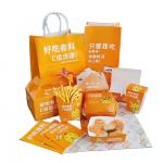 Customized Biodegradable Fast Food Takeaway Box Kraft Paper for Lunch Packaging for sale