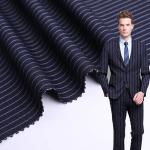 Business Men'S Suits Woven Stripe TR Suiting Fabric Viscose Polyester for sale
