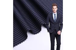 China Business Men'S Suits Woven Stripe TR Suiting Fabric Viscose Polyester supplier