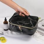 Eco Friendly Ladies Travel Marble PU Makeup Storage Bag for sale