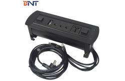 China Matte Black Conference Table Outlet , Desktop Motorized Flip Up Power Outlet supplier