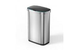 China Big Volume Steel Automatic Sensor Trash Bin Open Top Touchless Trash Can supplier
