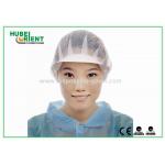 Non-Woven Disposable soft  Bouffant Caps With Peak Round Hairnet Cap for food industry for sale