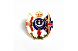China Gold Finish Custom Flag Lapel Pins Hard Enamel Pin Free Artwork Service supplier