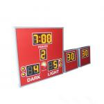 China Outdoor Waterpolo Scoreboard Red Background With 12v Shot Clock manufacturer
